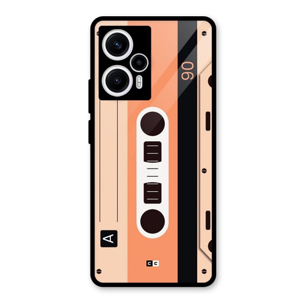 Retro Cassete Glass Back Case for Poco F5