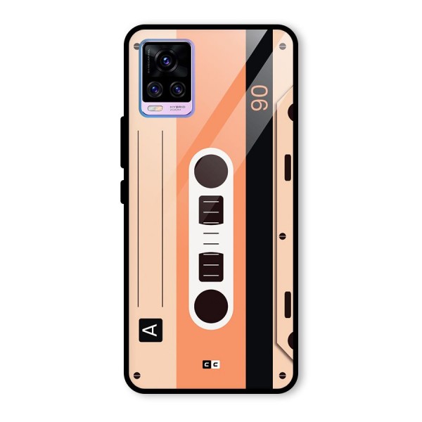 Retro Cassete Glass Back Case for Vivo V20 Pro