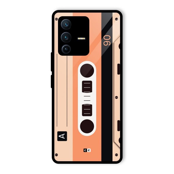 Retro Cassete Glass Back Case for Vivo V23 Pro