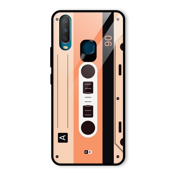 Retro Cassete Glass Back Case for Vivo Y12