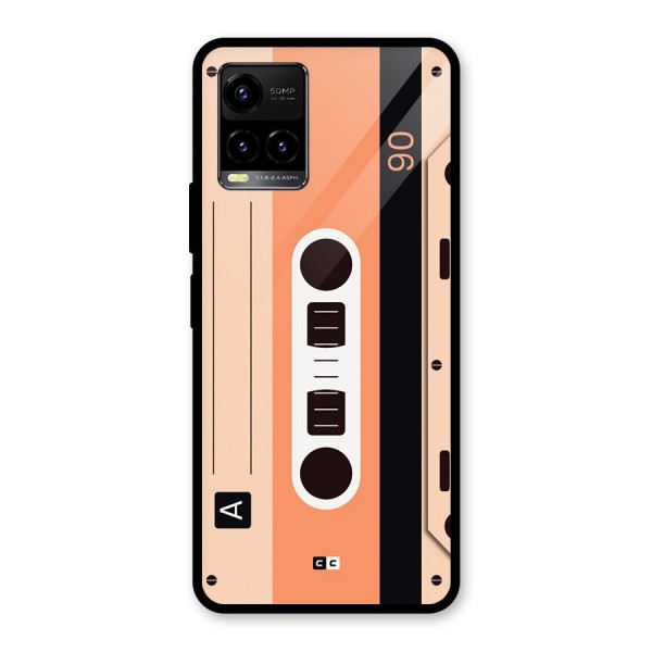 Retro Cassete Glass Back Case for Vivo Y21A