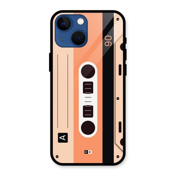 Retro Cassete Glass Back Case for iPhone 13 Mini