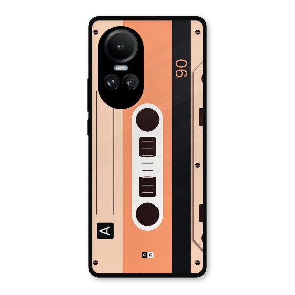 Retro Cassete Metal Back Case for Oppo Reno10 Pro