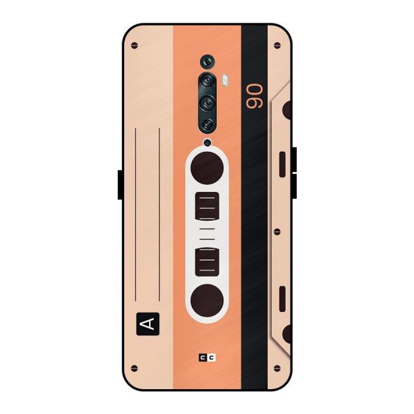 Retro Cassete Metal Back Case for Oppo Reno2 F