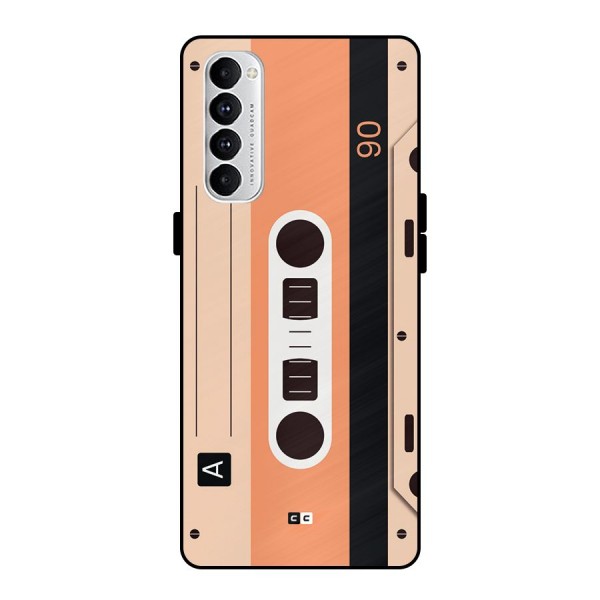 Retro Cassete Metal Back Case for Oppo Reno4 Pro