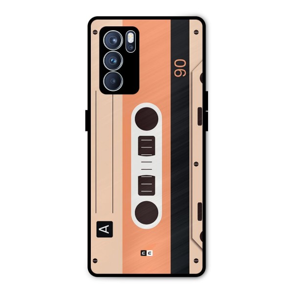 Retro Cassete Metal Back Case for Oppo Reno6 Pro 5G