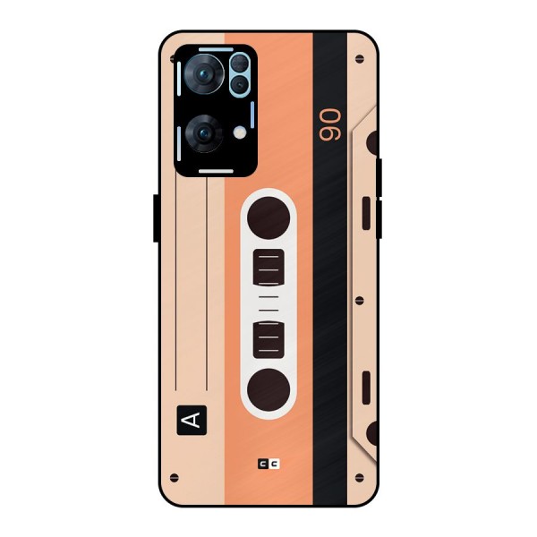 Retro Cassete Metal Back Case for Oppo Reno7 Pro 5G