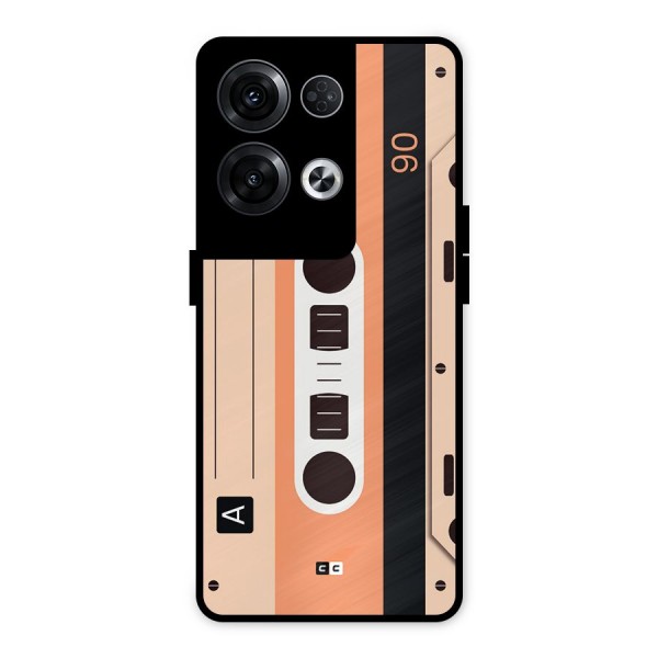 Retro Cassete Metal Back Case for Oppo Reno8 Pro 5G