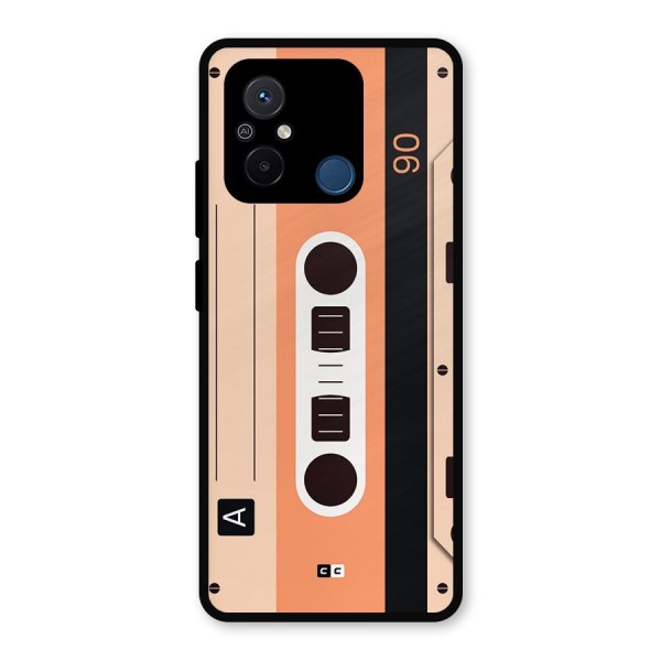 Retro Cassete Metal Back Case for Poco C55