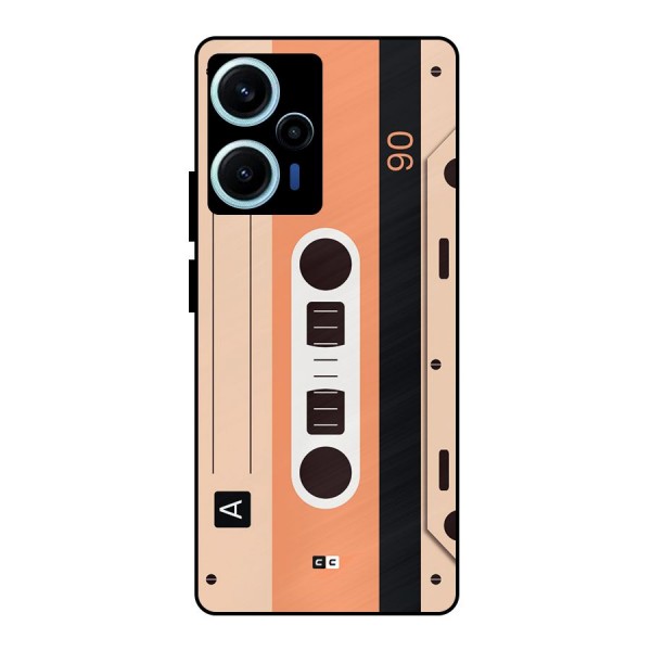 Retro Cassete Metal Back Case for Poco F5