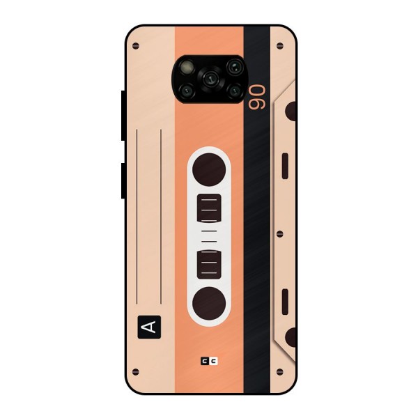 Retro Cassete Metal Back Case for Poco X3