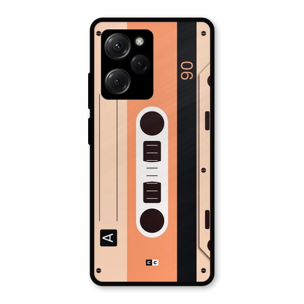 Retro Cassete Metal Back Case for Poco X5 Pro