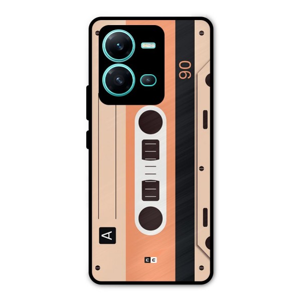 Retro Cassete Metal Back Case for Vivo V25