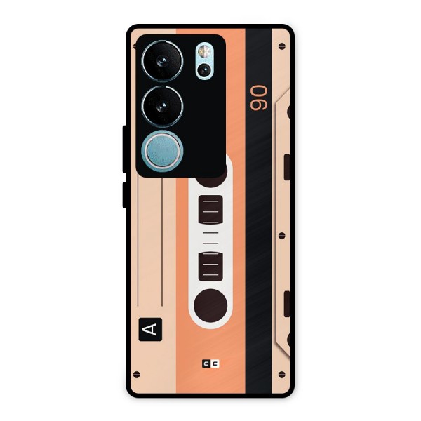 Retro Cassete Metal Back Case for Vivo V29 Pro