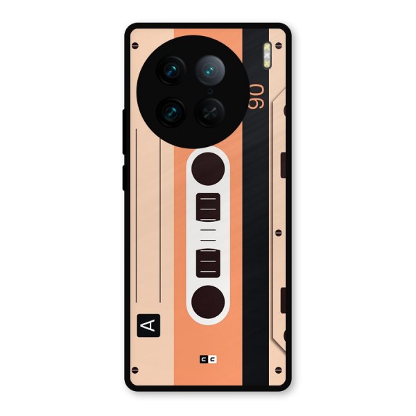 Retro Cassete Metal Back Case for Vivo X90 Pro