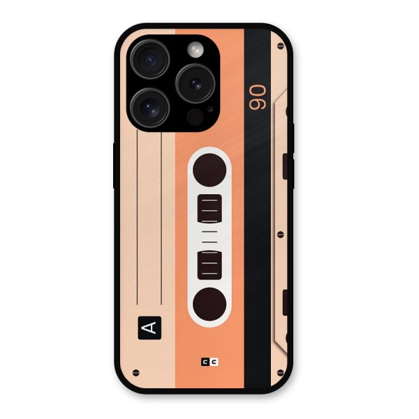 Retro Cassete Metal Back Case for iPhone 15 Pro