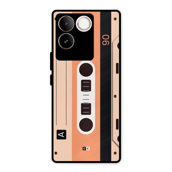 Retro Cassete Metal Back Case for iQOO Z7 Pro