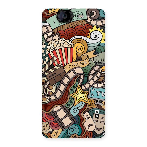 Retro Doodle Art Back Case for Canvas Knight A350