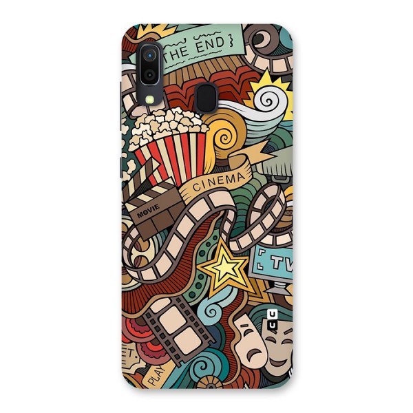 Retro Doodle Art Back Case for Galaxy A20