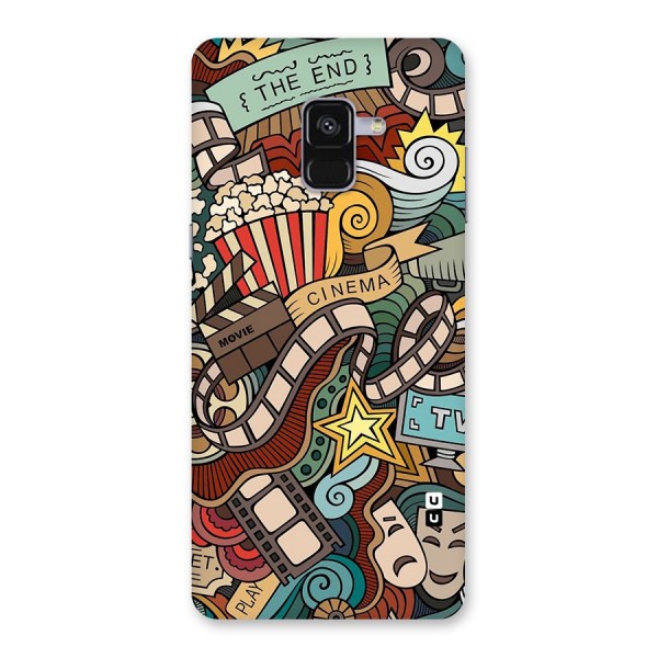 Retro Doodle Art Back Case for Galaxy A8 Plus