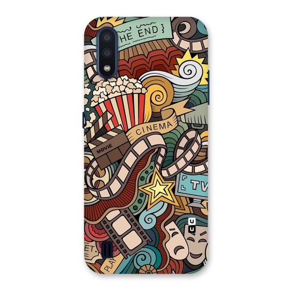 Retro Doodle Art Back Case for Galaxy M01