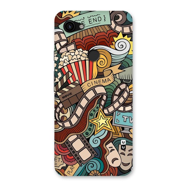 Retro Doodle Art Back Case for Google Pixel 3a XL