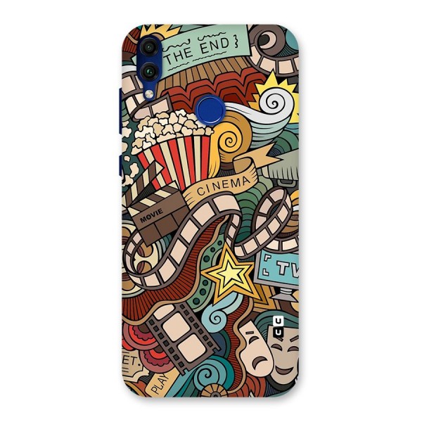 Retro Doodle Art Back Case for Honor 8C