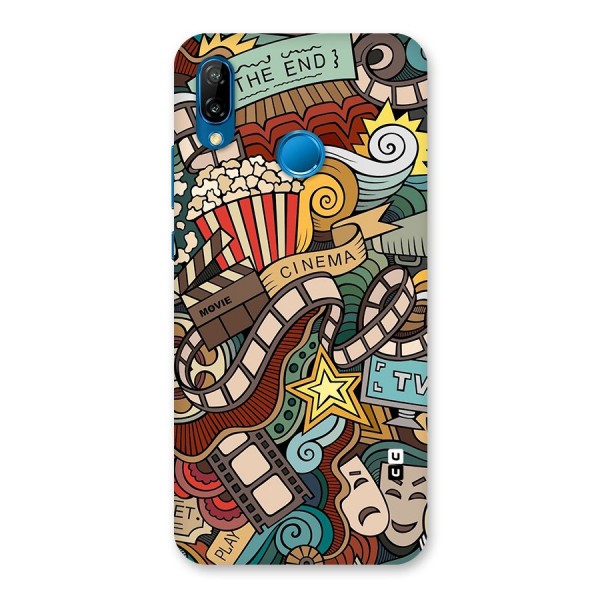 Retro Doodle Art Back Case for Huawei P20 Lite