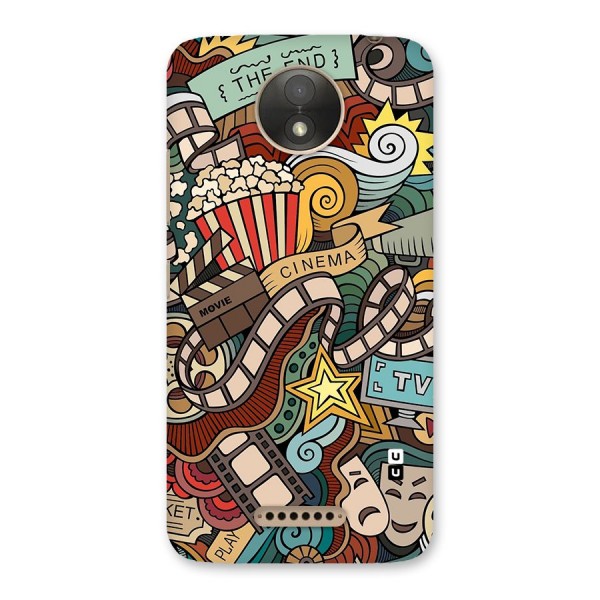 Retro Doodle Art Back Case for Moto C Plus