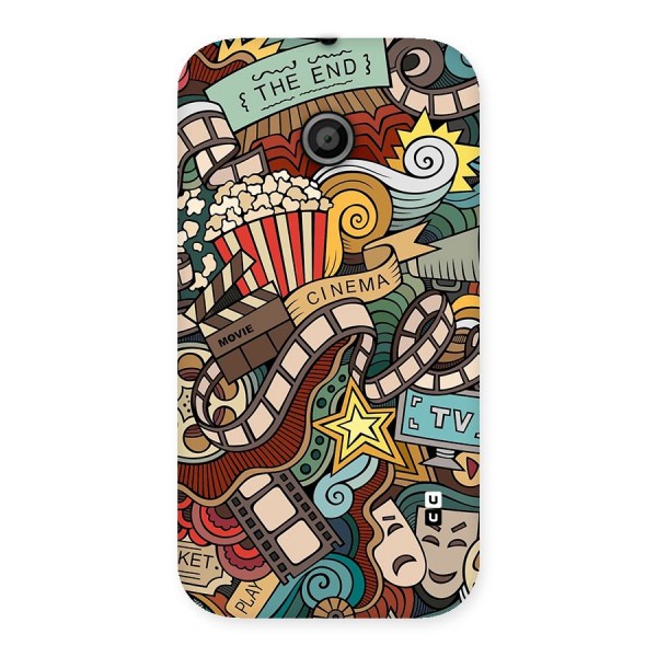 Retro Doodle Art Back Case for Moto E