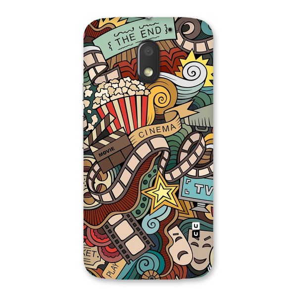 Retro Doodle Art Back Case for Moto E3 Power