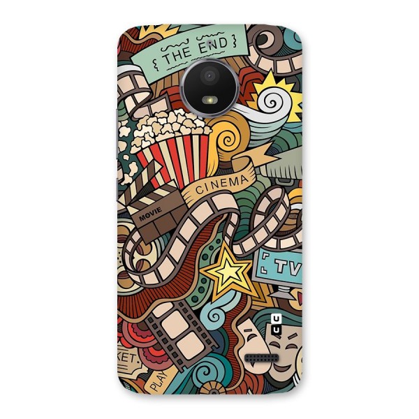 Retro Doodle Art Back Case for Moto E4