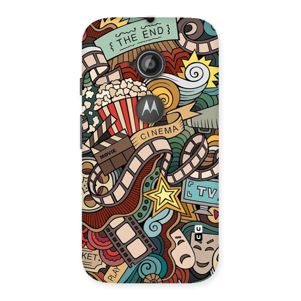 Retro Doodle Art Back Case for Moto E 2nd Gen