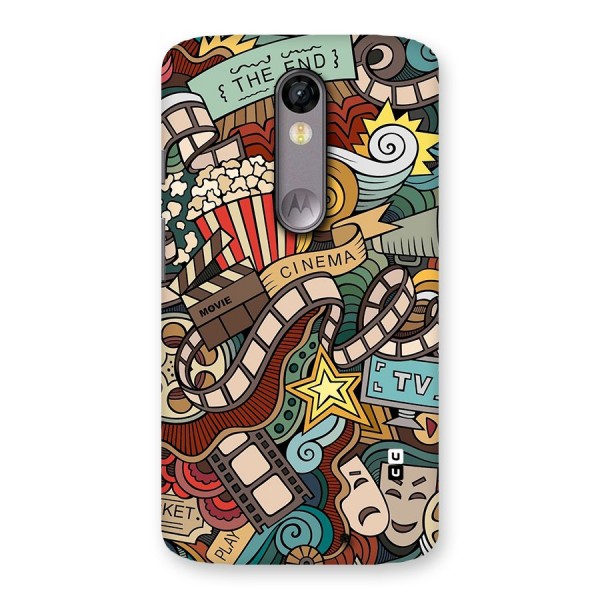 Retro Doodle Art Back Case for Moto X Force