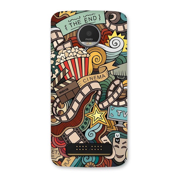 Retro Doodle Art Back Case for Moto Z Play