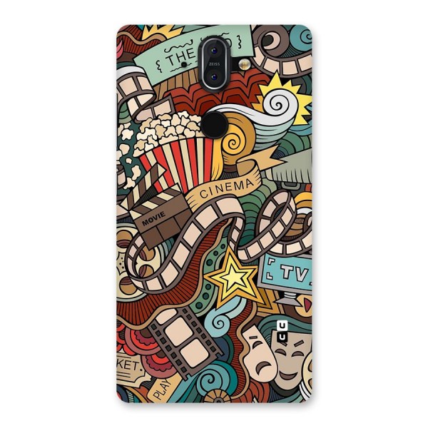 Retro Doodle Art Back Case for Nokia 8 Sirocco