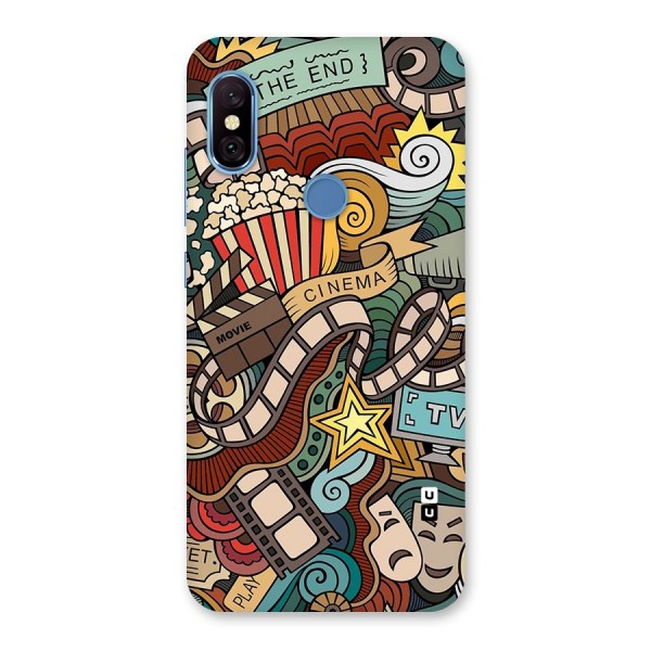 Retro Doodle Art Back Case for Redmi Note 6 Pro