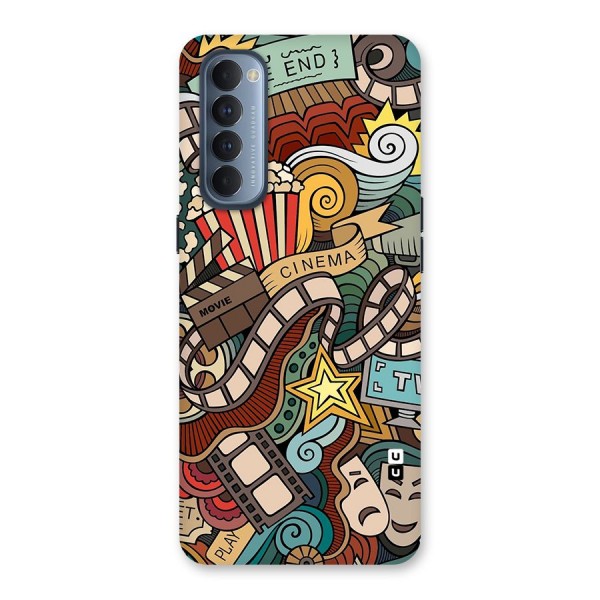 Retro Doodle Art Back Case for Reno4 Pro