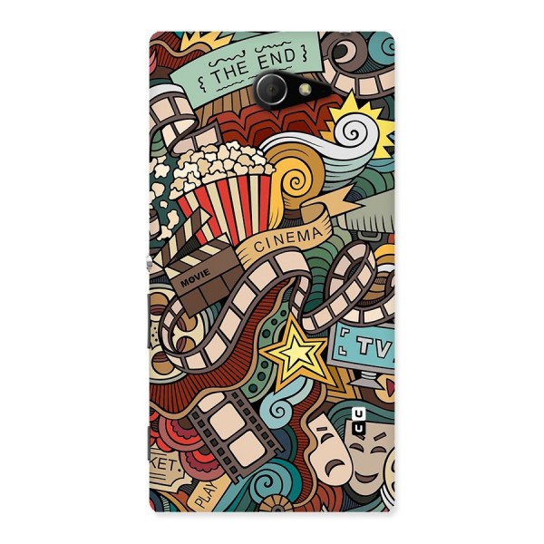 Retro Doodle Art Back Case for Sony Xperia M2