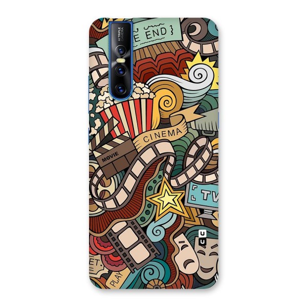 Retro Doodle Art Back Case for Vivo V15 Pro