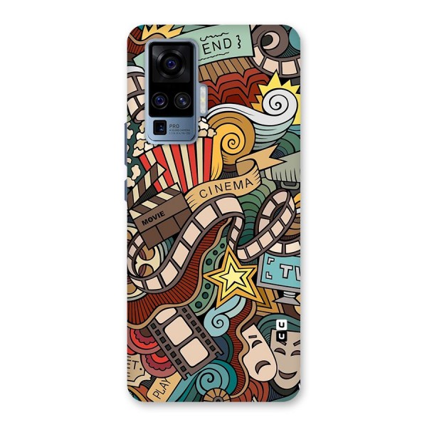 Retro Doodle Art Back Case for Vivo X50 Pro