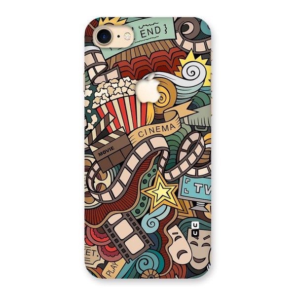 Retro Doodle Art Back Case for iPhone 7 Apple Cut