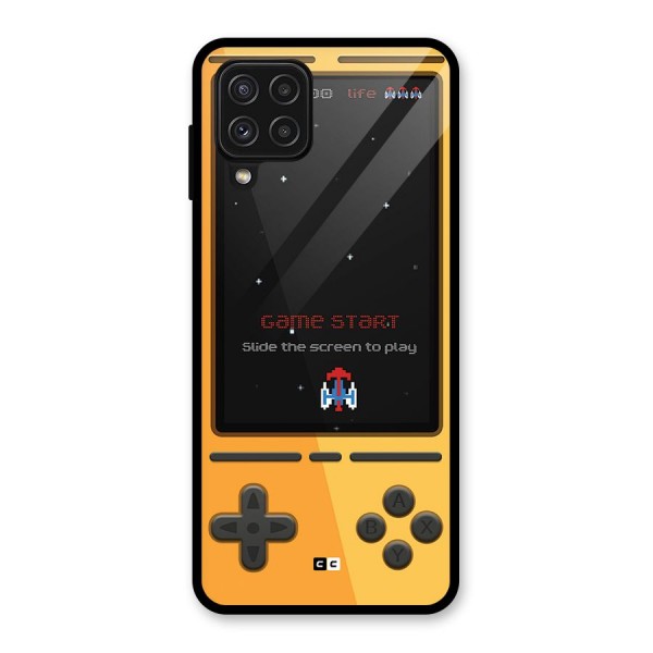 Retro Gamepad Glass Back Case for Galaxy A22 4G