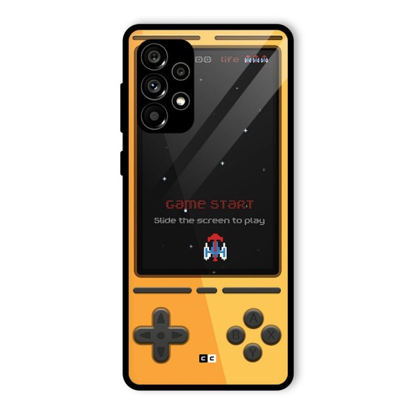 Retro Gamepad Glass Back Case for Galaxy A73 5G