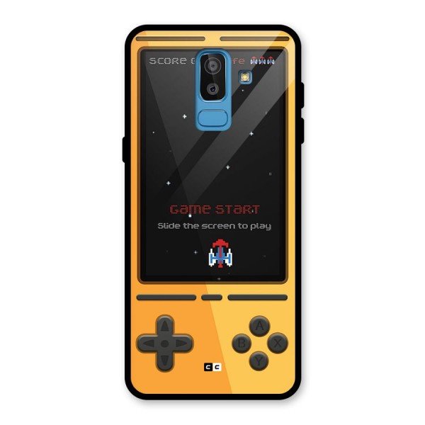 Retro Gamepad Glass Back Case for Galaxy J8