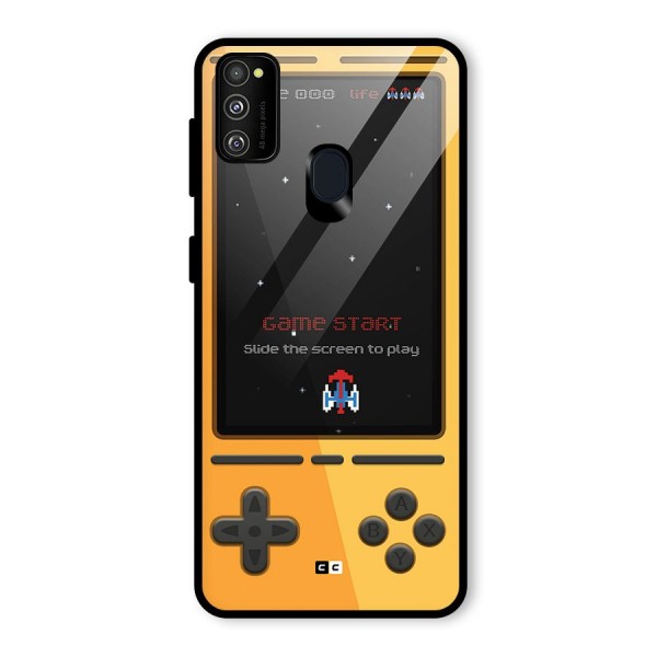 Retro Gamepad Glass Back Case for Galaxy M21