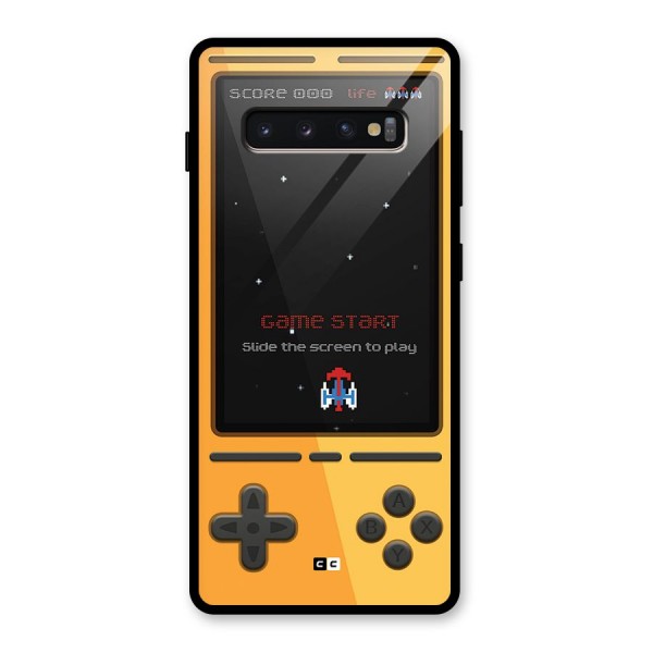 Retro Gamepad Glass Back Case for Galaxy S10 Plus