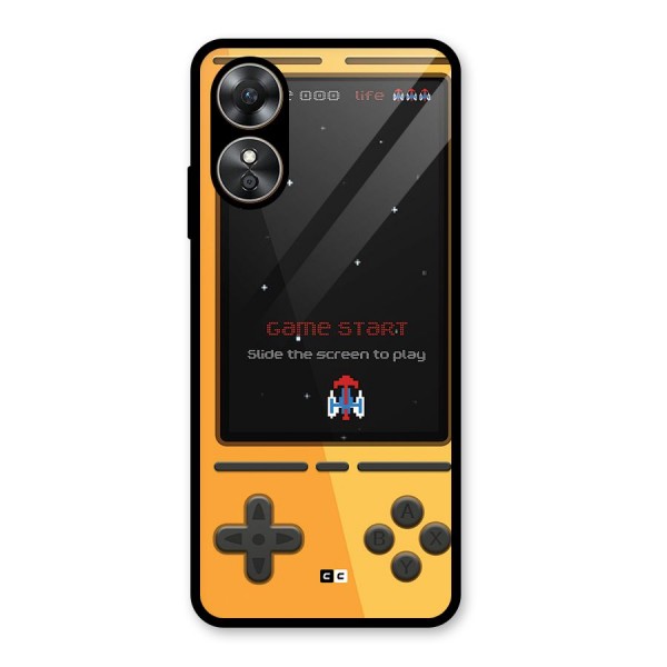 Retro Gamepad Glass Back Case for Oppo A17