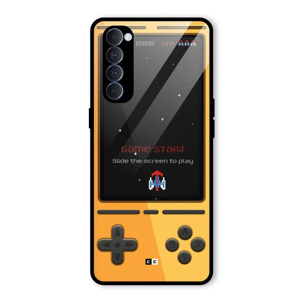 Retro Gamepad Glass Back Case for Oppo Reno4 Pro