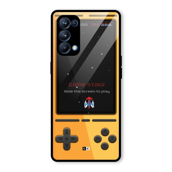 Retro Gamepad Glass Back Case for Oppo Reno5 Pro 5G